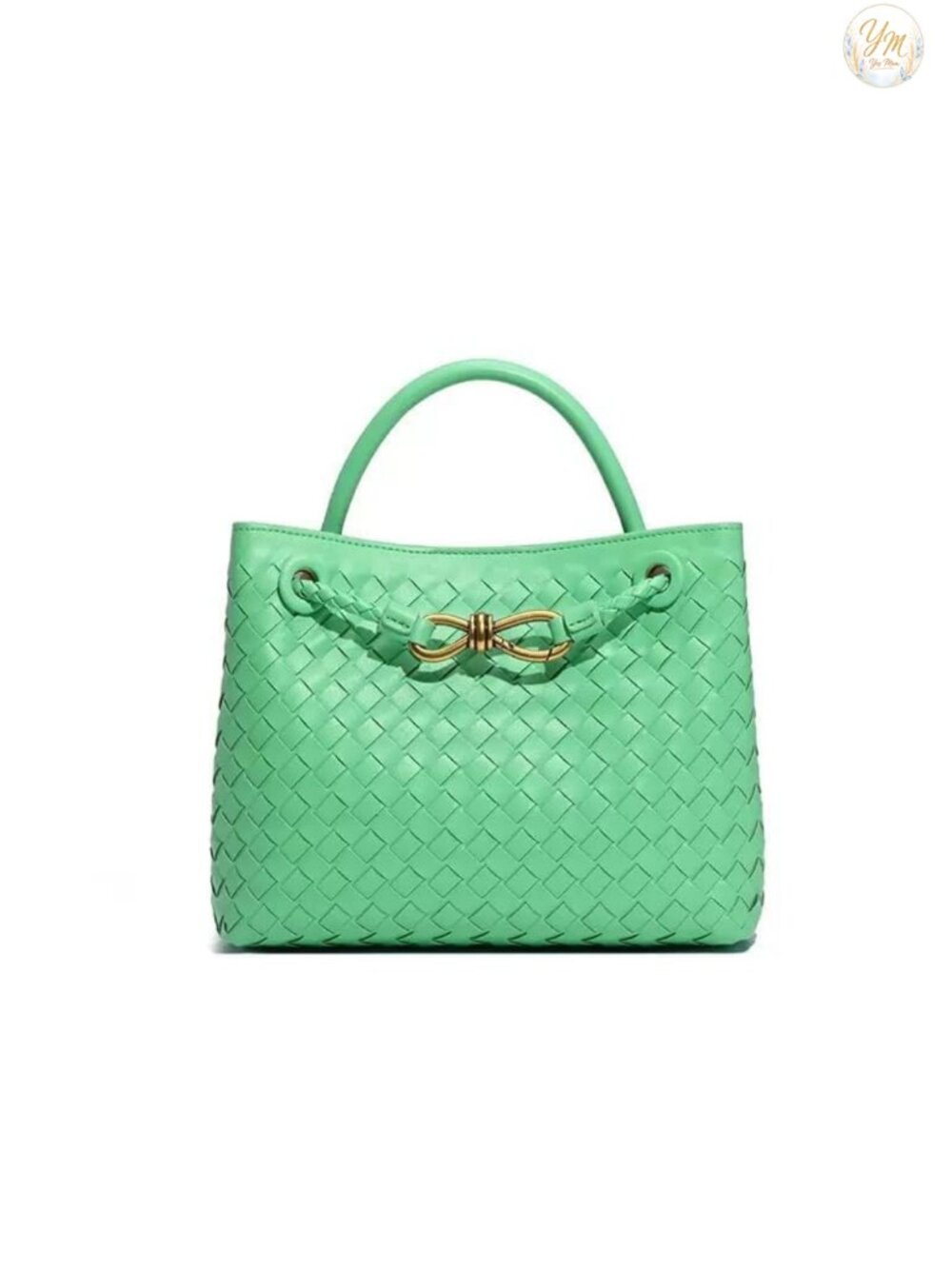Woven Tote Bag PU Leather Shoulder Handbag Top Handle Purse Crossbody